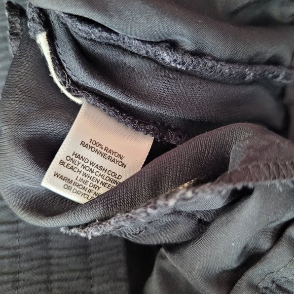 H&M Cropped Jogger Trouser Slinky Pants in Navy Blue Size Medium - Picture 7 of 8